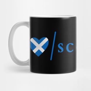 Blue Scottish Saltire Heart Scotland Mug